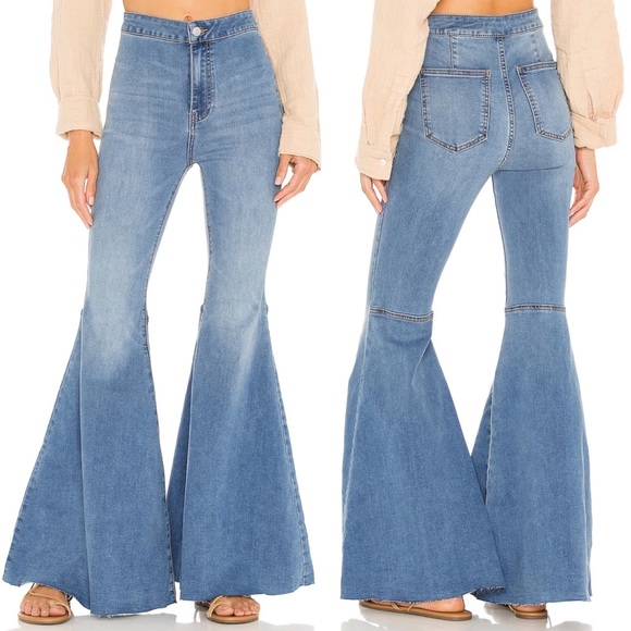 Free People Just Float On Flare Pant Wide Leg Bell Bottom Jeans - Picture 7 of 7